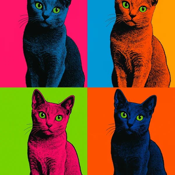 Pet Pop Art AI pet portrait style