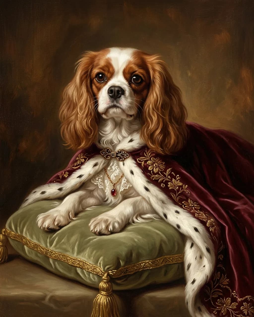 Pet Renaissance AI pet portrait style