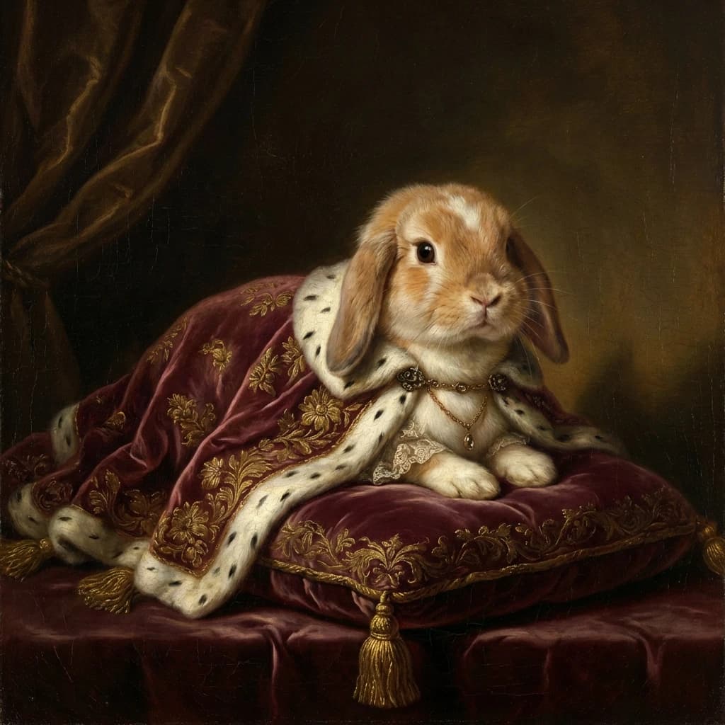 Pet Renaissance pet portrait example 8