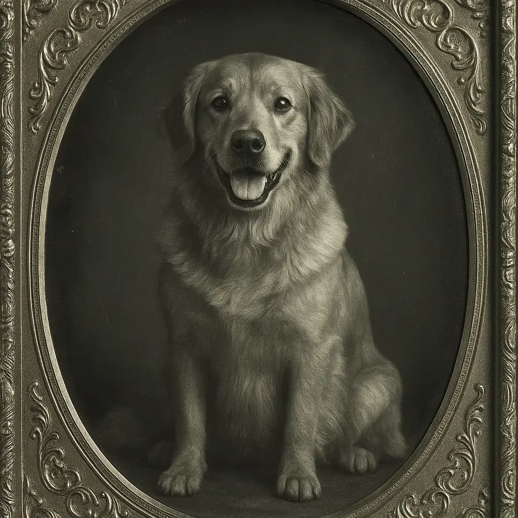 Pet Vintage AI pet portrait preview